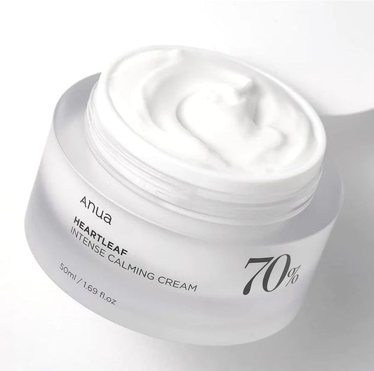 ANUA Heartleaf 70% Intense Calming Cream – Soothing Barrier Repair Moisturiser (50ml)