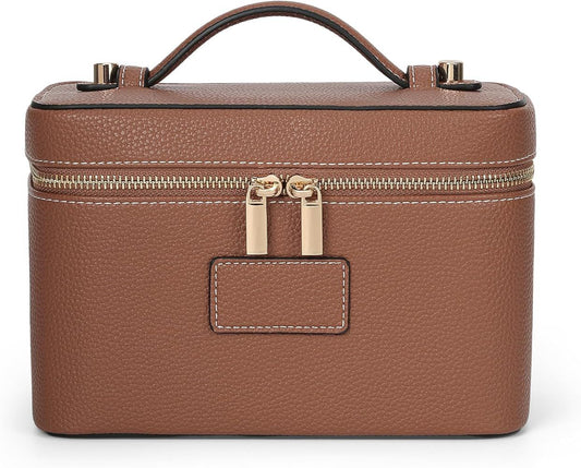 Premium Makeup Bag Vanity Case for Women Leather Cosmetic Bag Travel Toiletry Bags Portable Makeup Organizer Case