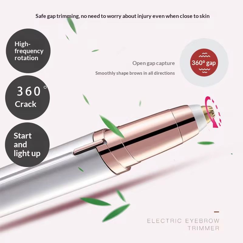 Painless LED Light Eyebrow Hair Removal Tool, Rechargeable Painless Facial Hair Remover, Waterproof Skin-Safe Painless Hair Removal Device