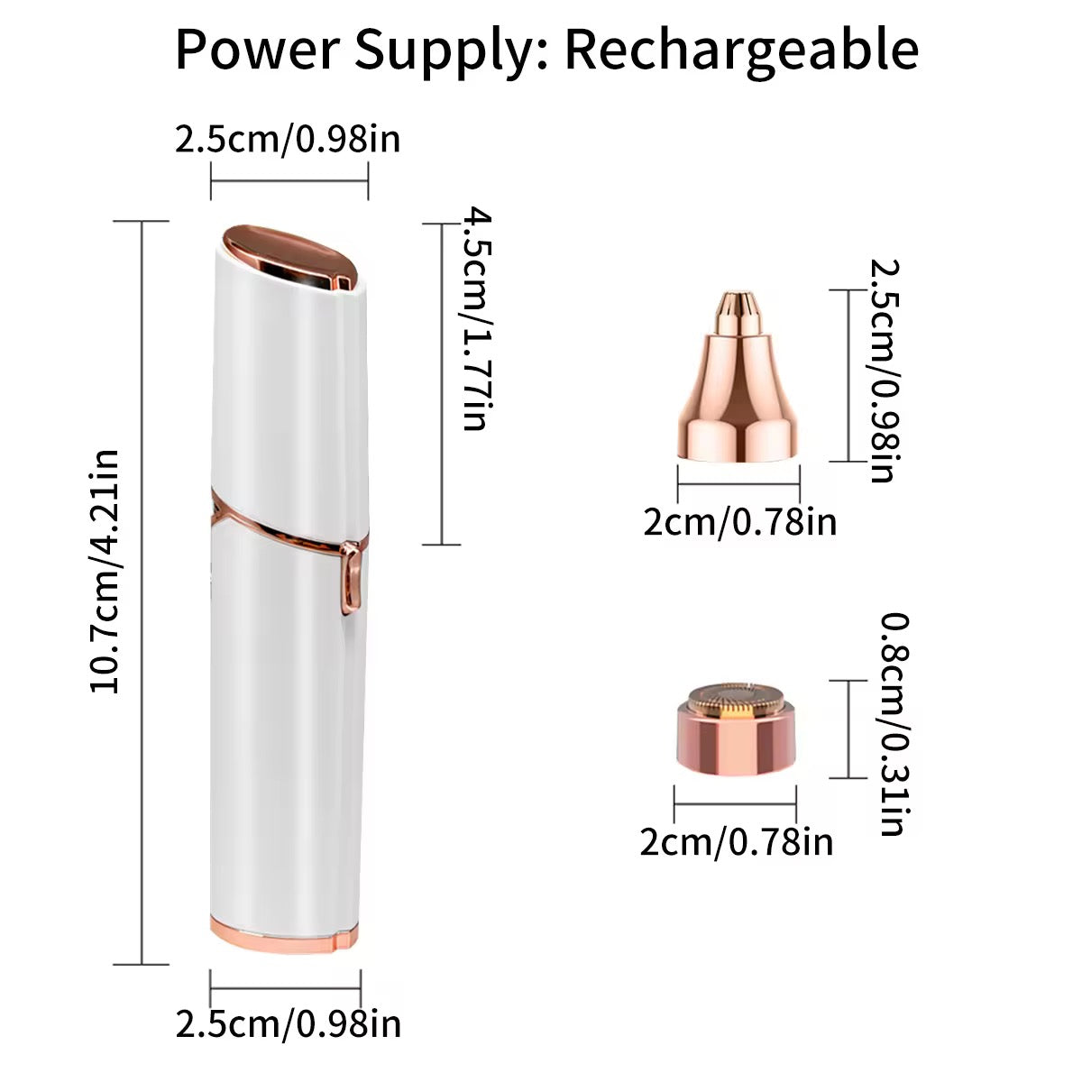 Painless LED Light Eyebrow Hair Removal Tool, Rechargeable Painless Facial Hair Remover, Waterproof Skin-Safe Painless Hair Removal Device