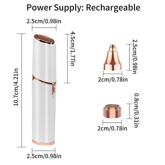 Painless LED Light Eyebrow Hair Removal Tool, Rechargeable Painless Facial Hair Remover, Waterproof Skin-Safe Painless Hair Removal Device