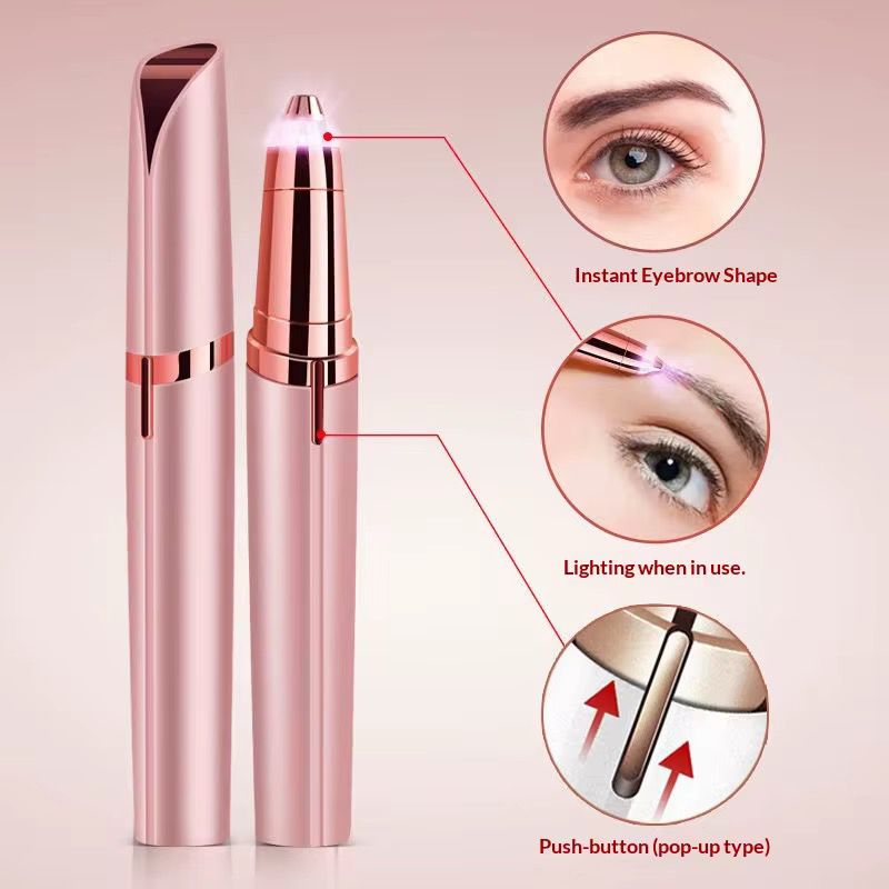Painless LED Light Eyebrow Hair Removal Tool, Rechargeable Painless Facial Hair Remover, Waterproof Skin-Safe Painless Hair Removal Device